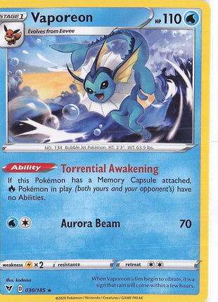 Vaporeon 030/185