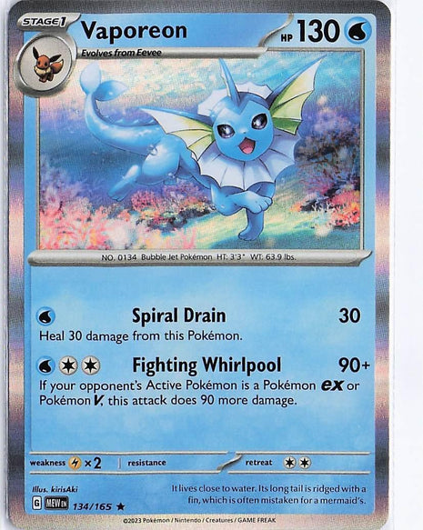 Vaporeon 134/165 (H)