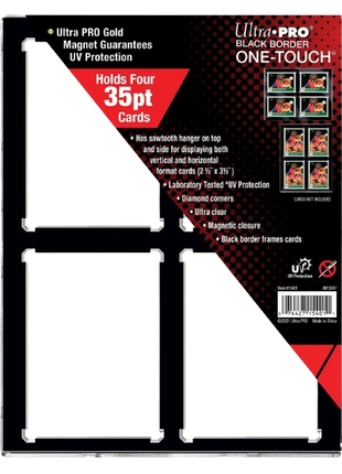 Ultra Pro - One Touch Black Border - 4 Card Frame