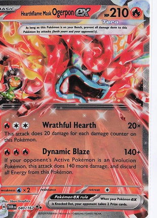 Hearthflame Mask Ogerpon ex 040/167
