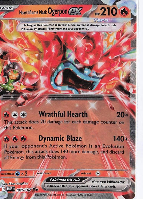 Hearthflame Mask Ogerpon ex 040/167
