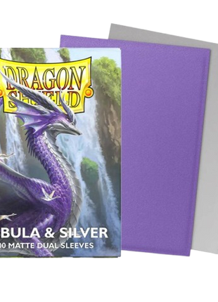 Dragon Shield -  Matte Dual Nebula & Silver Sleeves (100)