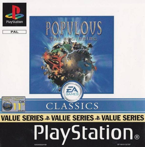 Populous The Beginning (Classics) (PS One) - Preowned (Damaged Case)