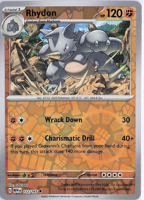 Rhydon 112/165 (RH)