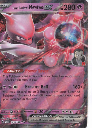 Team Rocket's Mewtwo ex 081/182