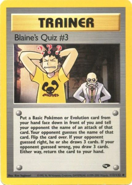 Blaine’s Quiz #3 112/132