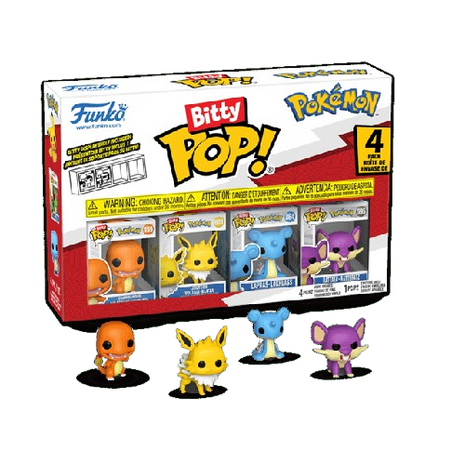 Pokemon - Charmander, Jolteon, Lapras & Rattata Funko Bitty Pop!