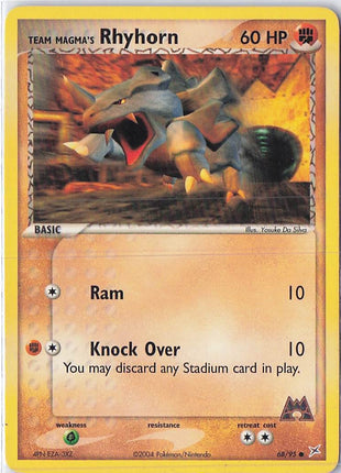 Team Magma's Rhyhorn 68/95