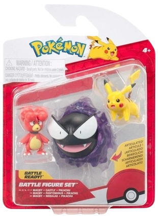 Pokemon - Magby, Gastly & Pikachu Battle Figure Set