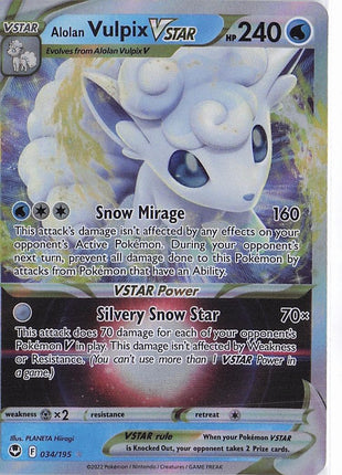 Alolan Vulpix VSTAR 034/195