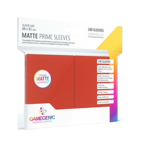 Gamegenic -  Red Matte Prime Standard Sleeves (100)