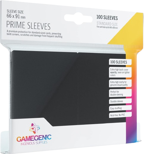 Gamegenic - Black Prime Standard Sleeves (100)