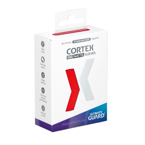 Ultimate Guard - Red Matte Cortex Sleeves Standard Size (100)