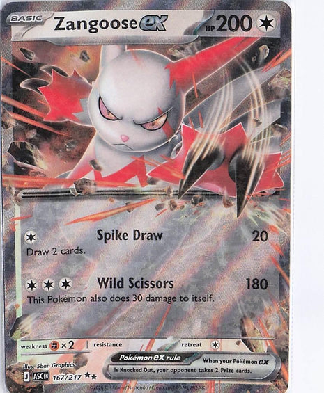 Zangoose ex 167/217