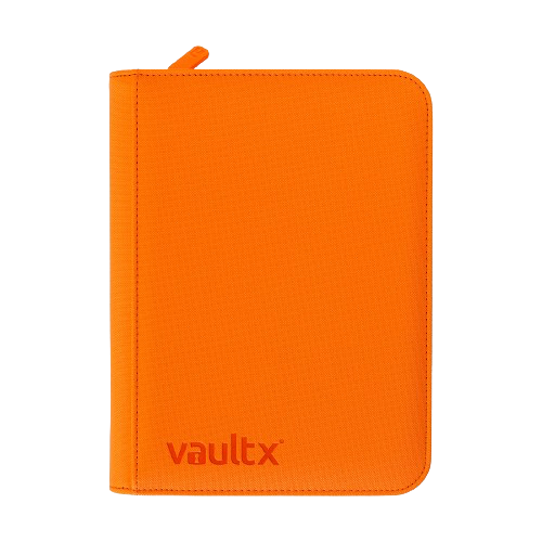 Vault X - Orange 4 Pocket Zip Binder
