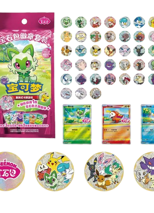 Pokemon - Simplified Chinese Gem Pack Badge Set