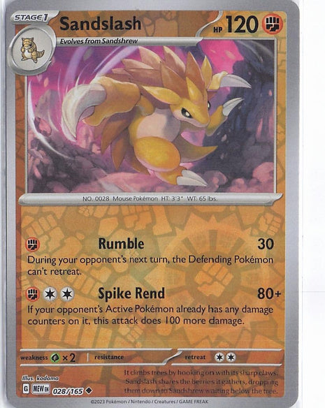 Sandslash 028/165 (RH)