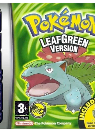 Pokemon Leaf Green Version With Adapter Boxed (GBA) - Preowned