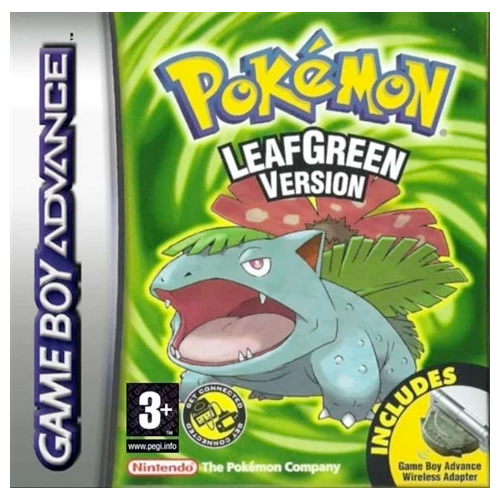 Pokemon Leaf Green Version With Adapter Boxed (GBA) - Preowned