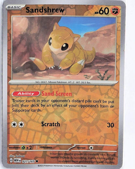 Sandshrew 027/165 (RH)
