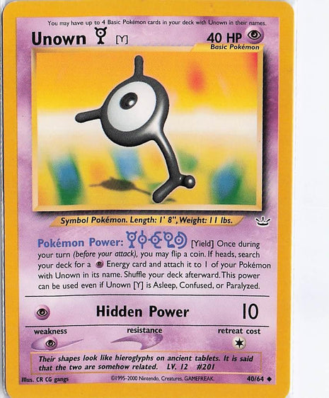 Unown Y 40/64