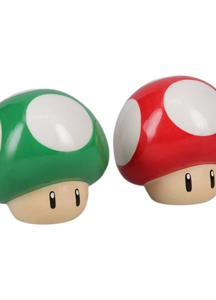 Super Mario - Mushroom Salt and Pepper Shakers