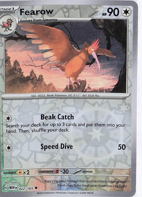 Fearow 022/165 (RH)