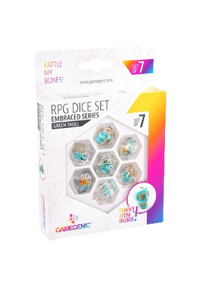 Gamegenic - Embraced Series: Green Skull RPG Dice Set