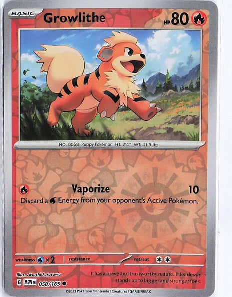 Growlithe 058/165 (RH)