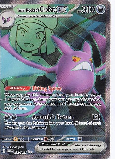Team Rocket's Crobat ex 217/182