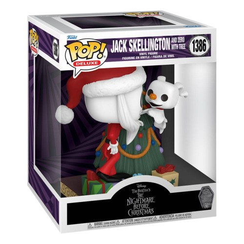 Nightmare Before Christmas - Jack Skellington and Zero with Tree #1386 Deluxe Funko Pop!