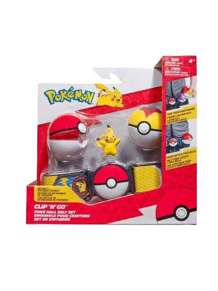 Pokemon - Clip 'N' Go Poke Ball Belt Set (Pikachu)