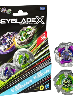 Beyblade X - Knife Shinobi & Keel Shark 2 Pack