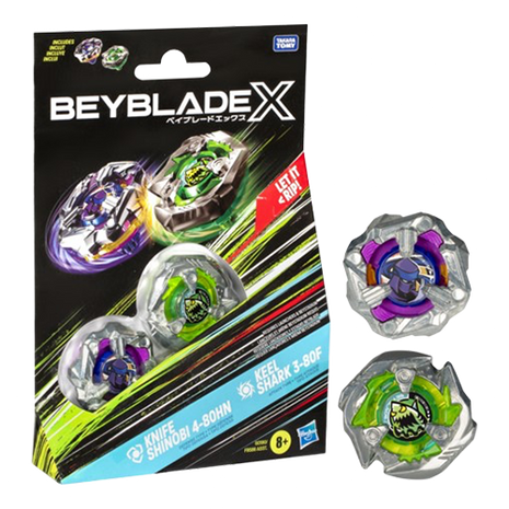Beyblade X - Knife Shinobi & Keel Shark 2 Pack
