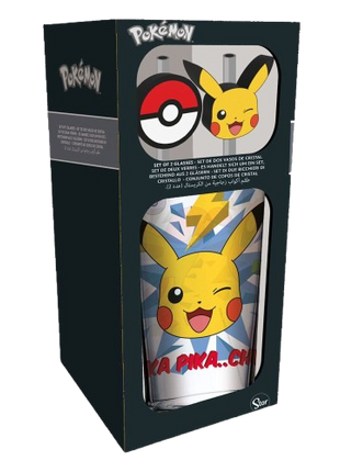 Pokemon - Pikachu Glass Tumbler with Straws
