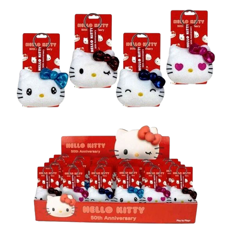 Hello Kitty - 7cm Plush Head Keychains