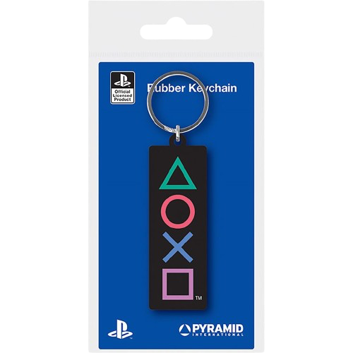 Playstation - Shapes Rubber Keyring