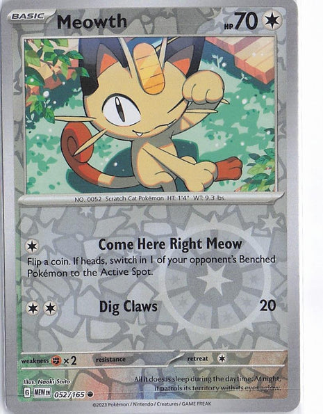 Meowth 052/165 (RH)