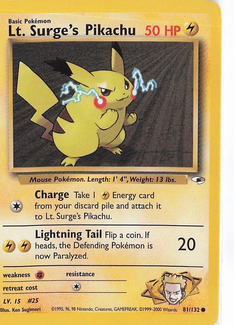 Lt. Surge's Pikachu 81/132
