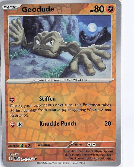 Geodude 074/165 (RH)