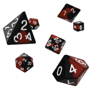 Oakie Doakie Dice - Glow in the Dark Lava RPG Dice Set