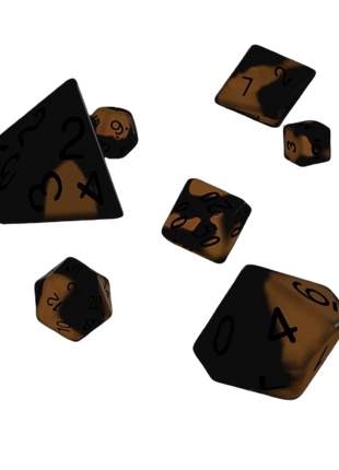 Oakie Doakie Dice - Glow in the Dark Lava RPG Dice Set