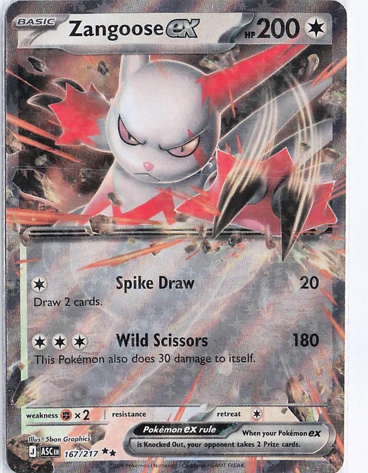Zangoose ex 167/217