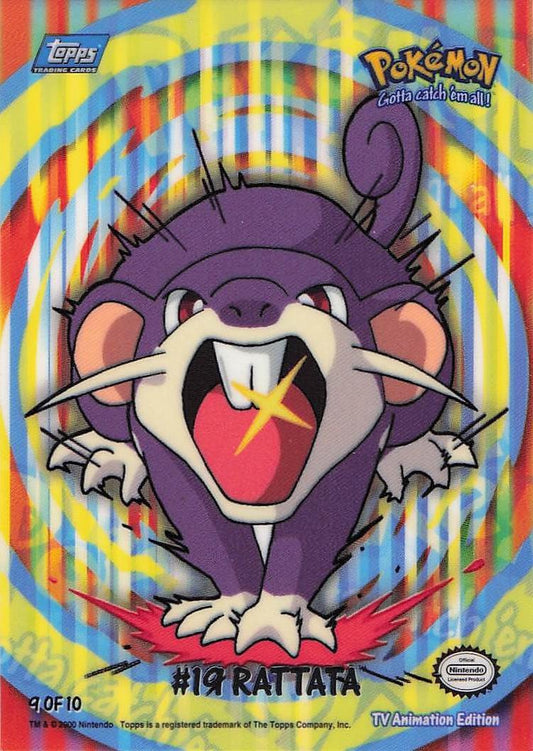 Rattata #19 9 of 10 - Topps