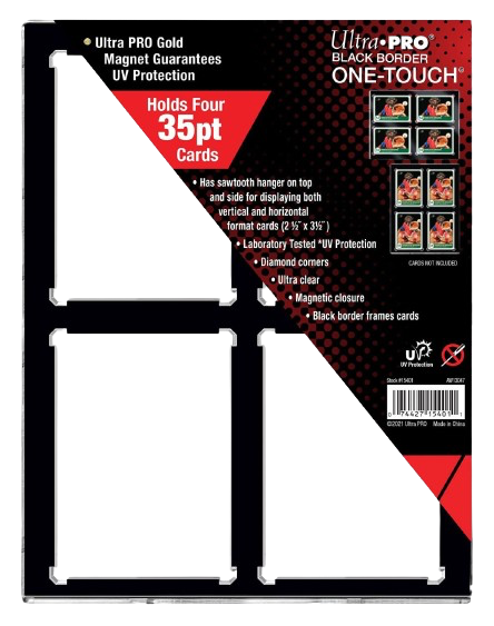 Ultra Pro - One Touch Black Border - 4 Card Frame