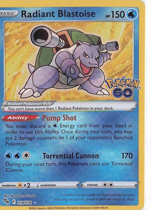 Radiant Blastoise 018/078