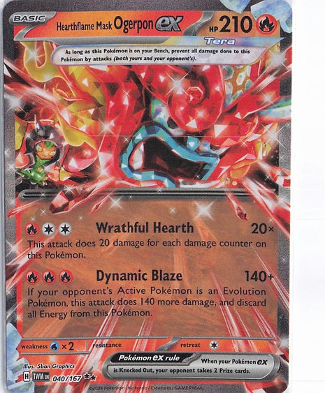 Hearthflame Mask Ogerpon ex 040/167