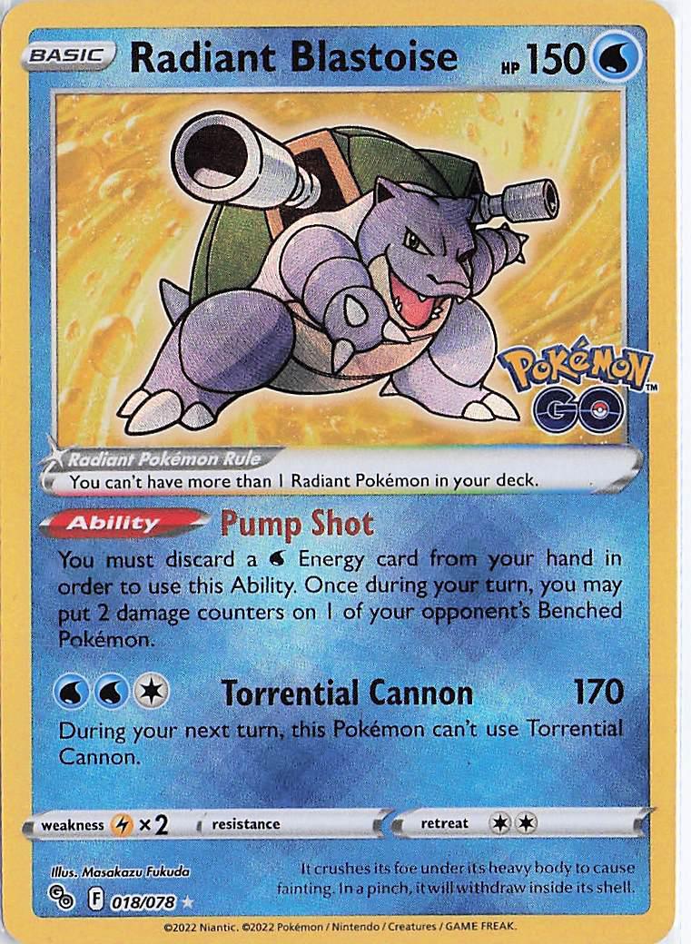 Radiant Blastoise 018/078