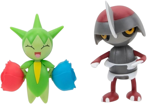 Pokemon - Pawniard & Roselia Battle Figure Set