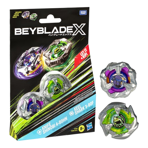 Beyblade X - Knife Shinobi & Keel Shark 2 Pack